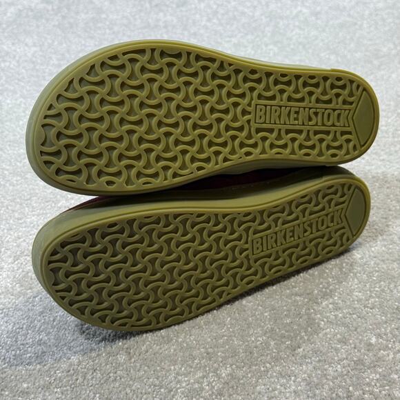 Birkenstock EUC Lille Suede Fleece Lined Boots Red Zip Up Womens 7 EU 38 Winter - Picture 15 of 15